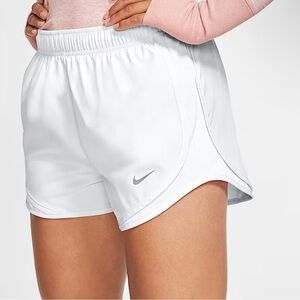 Nike White Tempo - Women’s Breif-lined Running shorts
